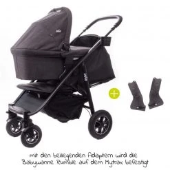 Joie Kombi-Kinderwagen Mytrax Flex mit Komfort-Federung, Babywanne, Adapter bis 22 kg belastbar & XXL Zubehörpaket - Pavement - Kollektion 2022 -Deutschland Kinderwagen Verkäufe 2024 joie kombi kinderwagen mytrax flex mit komfort federung babywanne adapter bis 22 kg belastbar xxl zubehorpaket pavement set 561 d2