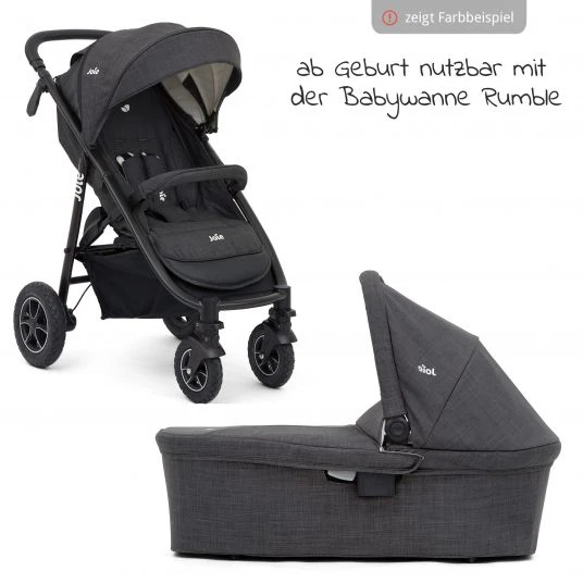 Joie Kombi-Kinderwagen Mytrax mit Luftreifen, Babywanne, Adapter & Zubehör Paket - Gray Flannel - Kollektion 2022 5 Joie Kombi-Kinderwagen Mytrax mit Luftreifen, Babywanne, Adapter & Zubehör Paket - Gray Flannel - Kollektion 2022 – Bild 3