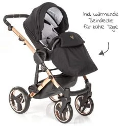 Junama 2in 1 Kombi-Kinderwagen-Set Diamond Individual inkl. Babywanne, Sportsitz, Wickeltasche & Regenschutz - Schwarz Rosegold - Kollektion 2022 -Deutschland Kinderwagen Verkäufe 2024 junama 2in 1 kombi kinderwagen set diamond individual inkl babywanne sportsitz wickeltasche regenschutz schwarz rosegold individual 03 d5