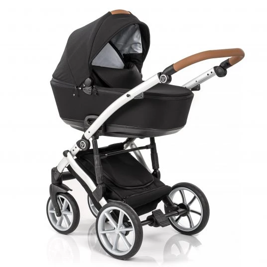 Junama 2in 1 Kombi-Kinderwagen-Set Space inkl. Babywanne, Sportsitz,Wickeltasche & Regenschutz - Schwarz - Kollektion 2022 4 Junama 2in 1 Kombi-Kinderwagen-Set Space inkl. Babywanne, Sportsitz,Wickeltasche & Regenschutz - Schwarz - Kollektion 2022 – Bild 2