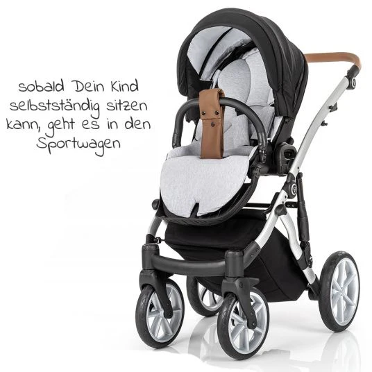 Junama 2in 1 Kombi-Kinderwagen-Set Space inkl. Babywanne, Sportsitz,Wickeltasche & Regenschutz - Schwarz - Kollektion 2022 7 Junama 2in 1 Kombi-Kinderwagen-Set Space inkl. Babywanne, Sportsitz,Wickeltasche & Regenschutz - Schwarz - Kollektion 2022 – Bild 5