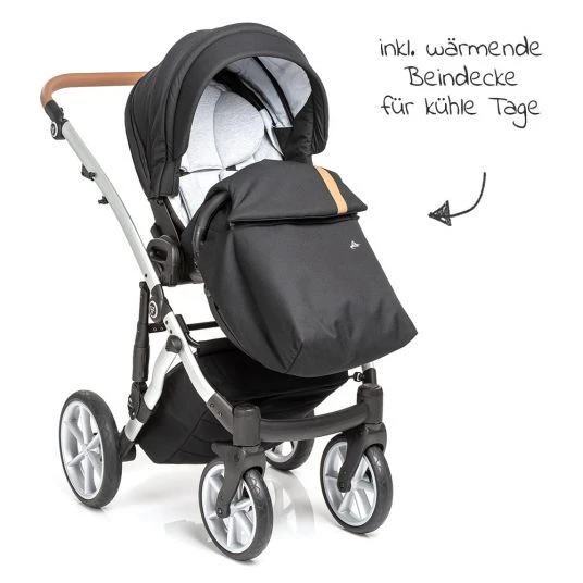Junama 2in 1 Kombi-Kinderwagen-Set Space inkl. Babywanne, Sportsitz,Wickeltasche & Regenschutz - Schwarz - Kollektion 2022 8 Junama 2in 1 Kombi-Kinderwagen-Set Space inkl. Babywanne, Sportsitz,Wickeltasche & Regenschutz - Schwarz - Kollektion 2022 – Bild 6
