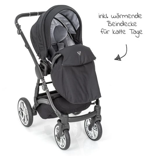 Junama 2in 1 Kombi-Kinderwagen-Set Termo Line Tex inkl. Babywanne, Sportsitz, Wickeltasche & Regenschutz - Schwarz - Kollektion 2022 8 Junama 2in 1 Kombi-Kinderwagen-Set Termo Line Tex inkl. Babywanne, Sportsitz, Wickeltasche & Regenschutz - Schwarz - Kollektion 2022 – Bild 6
