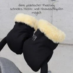Kaiser Lammfell-Handschuhe Stroller Mitt - Schwarz - Kollektion 2022 -Deutschland Kinderwagen Verkäufe 2024 kaiser lammfell handschuhe stroller mitt schwarz 6575825 d5