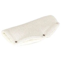 Kraftkids Handwärmer / Handmuff für Kinderwagen & Buggy - Punkte - Weiß / Grau