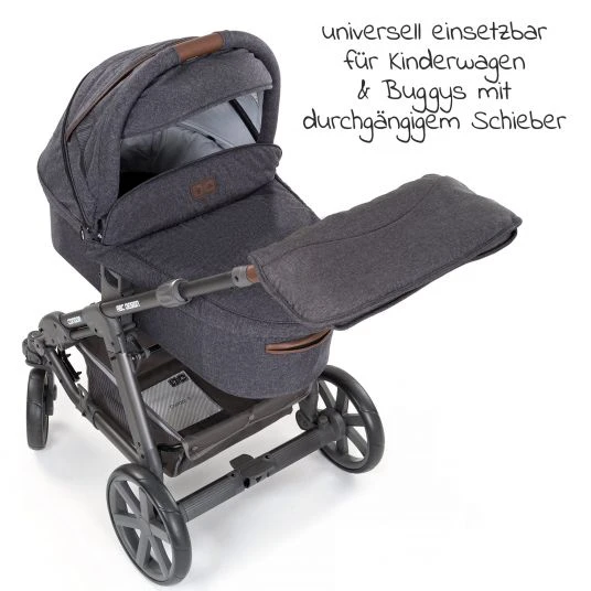 LaLoona Deluxe Handmuff / Handwärmer für Kinderwagen & Buggy - Melange Grau 4 LaLoona Deluxe Handmuff / Handwärmer für Kinderwagen & Buggy - Melange Grau – Bild 2