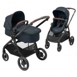 Maxi-Cosi 2 -in- 1 Kombi-Kinderwagen Zelia³ wendbarer Sitz & Wanne in einem, verstellbarer Schieber, 22 kg - Essential Graphite - Kollektion 2022