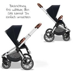 Moon 2in1 Kombi-Kinderwagen Resea S Basic mit Sportsitz, Babywanne - bis 22 kg - Navy Melange - Kollektion 2022 -Deutschland Kinderwagen Verkäufe 2024 moon 2in1 kombi kinderwagen resea s basic mit sportsitz babywanne bis 22 kg navy melange 63 940 500 403 d4