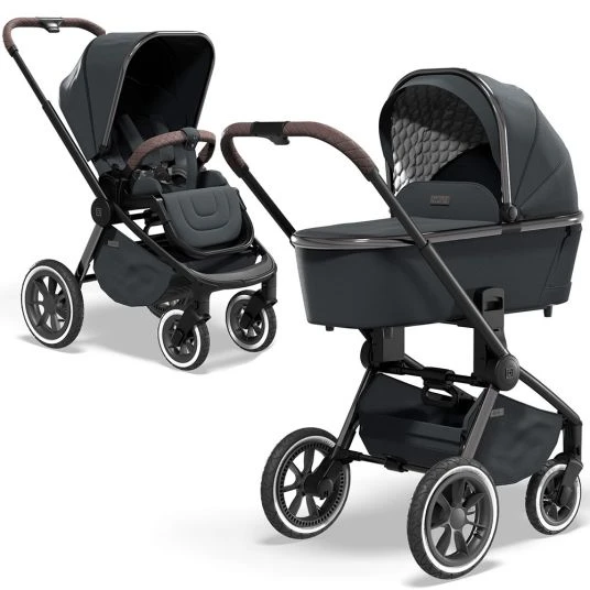 Moon 2in1 Kombi-Kinderwagen Resea S Edition mit Sportsitz, Babywanne & Matratze, Lufträder - bis 22 kg - Anthrazit Black Chrome - Kollektion 2022 3 Moon 2in1 Kombi-Kinderwagen Resea S Edition mit Sportsitz, Babywanne & Matratze, Lufträder - bis 22 kg - Anthrazit Black Chrome - Kollektion 2022
