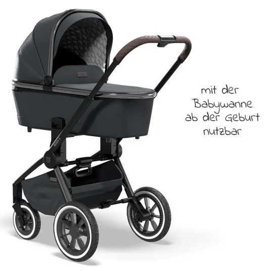 Moon 2in1 Kombi-Kinderwagen Resea S Edition mit Sportsitz, Babywanne & Matratze, Lufträder - bis 22 kg - Anthrazit Black Chrome - Kollektion 2022 4 Moon 2in1 Kombi-Kinderwagen Resea S Edition mit Sportsitz, Babywanne & Matratze, Lufträder - bis 22 kg - Anthrazit Black Chrome - Kollektion 2022 – Bild 2