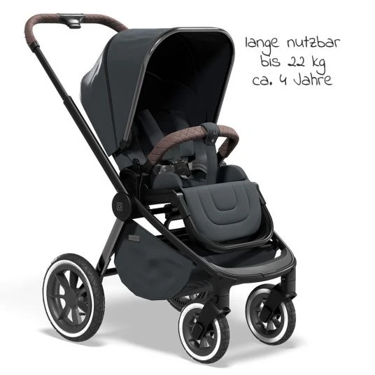 Moon 2in1 Kombi-Kinderwagen Resea S Edition mit Sportsitz, Babywanne & Matratze, Lufträder - bis 22 kg - Anthrazit Black Chrome - Kollektion 2022 5 Moon 2in1 Kombi-Kinderwagen Resea S Edition mit Sportsitz, Babywanne & Matratze, Lufträder - bis 22 kg - Anthrazit Black Chrome - Kollektion 2022 – Bild 3