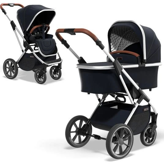 Moon 2in1 Kombi-Kinderwagen Rocca Basic mit Sportsitz, Babywanne - bis 22 kg - Navy - Kollektion 2022 3 Moon 2in1 Kombi-Kinderwagen Rocca Basic mit Sportsitz, Babywanne - bis 22 kg - Navy - Kollektion 2022