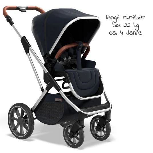Moon 2in1 Kombi-Kinderwagen Rocca Basic mit Sportsitz, Babywanne - bis 22 kg - Navy - Kollektion 2022 5 Moon 2in1 Kombi-Kinderwagen Rocca Basic mit Sportsitz, Babywanne - bis 22 kg - Navy - Kollektion 2022 – Bild 3