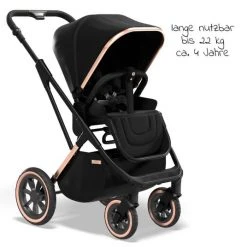 Moon 2in1 Kombi-Kinderwagen Rocca Edition mit Sportsitz, Babywanne & Matratze, Lufträder - bis 22 kg - Black Rose Gold - Kollektion 2022 -Deutschland Kinderwagen Verkäufe 2024 moon 2in1 kombi kinderwagen rocca edition mit sportsitz babywanne matratze luftrader bis 22 kg black rose gold 63 960 610 433 d2