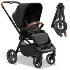 Moon Buggy & Sportwagen Resea Sport mit höhenverstellbarem Schieber, umsetzbarer Sportsitz - bis 22 kg - Black Melange - Kollektion 2022