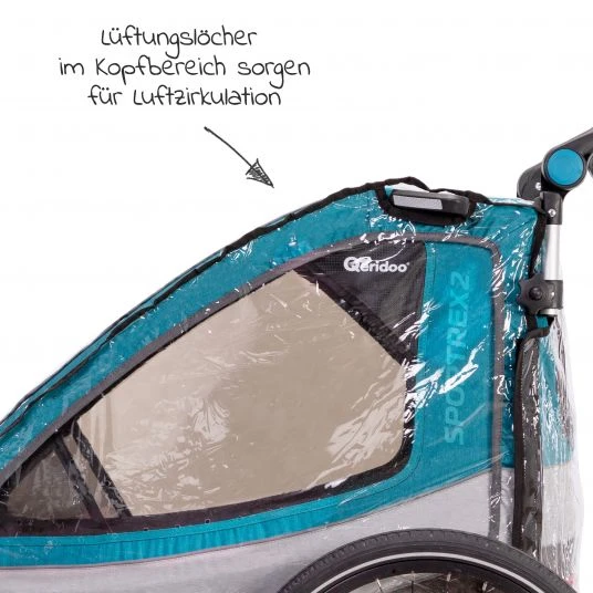 Qeridoo Regenschutz für Fahrradanhänger QUPA 2 / Sportrex 2 - Kollektion 2022 4 Qeridoo Regenschutz für Fahrradanhänger QUPA 2 / Sportrex 2 - Kollektion 2022 – Bild 2