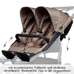 TFK 2 Sportsitze für Duo - XXL Komfort-Sitz inkl. Wetterschutz für Kinder bis 45 kg - Braun - Kollektion 2022 -Deutschland Kinderwagen Verkäufe 2024 tfk 2 sportsitze fur duo xxl komfort sitz inkl wetterschutz fur kinder bis 45 kg braun t d1 s 327 d1