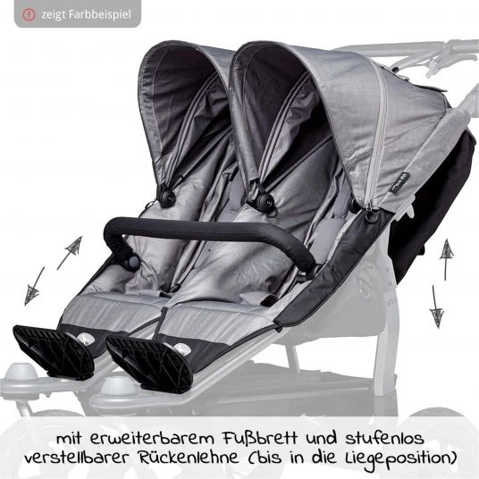TFK 2 Sportsitze für Duo - XXL Komfort-Sitz inkl. Wetterschutz für Kinder bis 45 kg - Glow in the Dark - Kollektion 2022 5 TFK 2 Sportsitze für Duo - XXL Komfort-Sitz inkl. Wetterschutz für Kinder bis 45 kg - Glow in the Dark - Kollektion 2022 – Bild 3