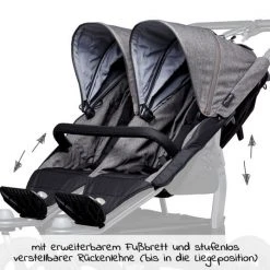 TFK 2 Sportsitze für Duo - XXL Komfort-Sitz inkl. Wetterschutz für Kinder bis 45 kg - Grau - Kollektion 2022 9 TFK 2 Sportsitze für Duo - XXL Komfort-Sitz inkl. Wetterschutz für Kinder bis 45 kg - Grau - Kollektion 2022 -Deutschland Kinderwagen Verkäufe 2024 tfk 2 sportsitze fur duo xxl komfort sitz inkl wetterschutz fur kinder bis 45 kg grau t d1 s 415 d1
