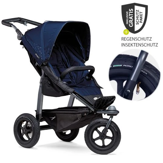 TFK Buggy & Sportkinderwagen Mono mit Luftreifen inkl. Sportsitz bis 34 kg + XXL-Zamboo Zubehörpaket - Marine - Kollektion 2022 3 TFK Buggy & Sportkinderwagen Mono mit Luftreifen inkl. Sportsitz bis 34 kg + XXL-Zamboo Zubehörpaket - Marine - Kollektion 2022