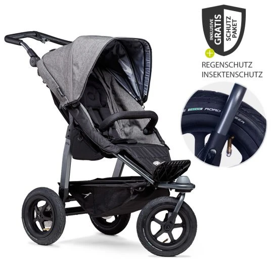 TFK Buggy & Sportkinderwagen Mono mit Luftreifen inkl. Sportsitz bis 34 kg + XXL-Zamboo Zubehörpaket - Premium Grau - Kollektion 2022 3 TFK Buggy & Sportkinderwagen Mono mit Luftreifen inkl. Sportsitz bis 34 kg + XXL-Zamboo Zubehörpaket - Premium Grau - Kollektion 2022