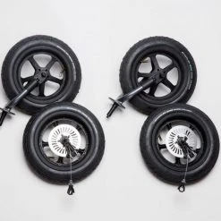 TFK Ersatzrad-Set für Duo Geschwister- & Zwillingswagen - Lufträder mit Schwalbe Reifen - 4-teilig - Kollektion 2022