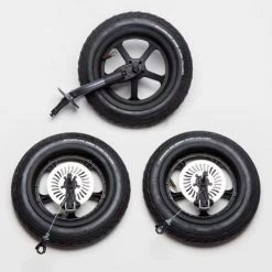 TFK Ersatzrad-Set für Mono Kinderwagen - Lufträder mit Schwalbe Reifen - 3-teilig - Kollektion 2022