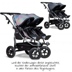 TFK Geschwister- & Zwillingskinderwagen Duo mit Luftreifen - 2x Kombi-Einheit (Wanne+Sitz) + XXL Zubehörpaket - Glow - Kollektion 2022 -Deutschland Kinderwagen Verkäufe 2024 tfk geschwister zwillingskinderwagen duo mit luftreifen 2x kombi einheit wanne sitz xxl zubehorpaket glow t d1 fa k2 gid zamboo zubehor d4