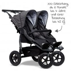 TFK Geschwister- & Zwillingsportwagen Duo mit Luftreifen - 2x Sportsitze bis 45 kg + XXL Zamboo Zubehör - Anthrazit - Kollektion 2022 -Deutschland Kinderwagen Verkäufe 2024 tfk geschwister zwillingsportwagen duo mit luftreifen 2x sportsitze bis 45 kg xxl zamboo zubehor anthrazit t d1 fa s 411 zamboo zubehor d3