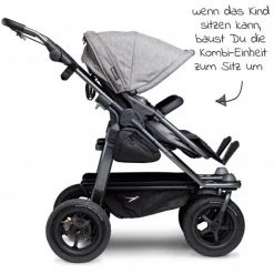 TFK Kombi-Einheit (1 x Wanne & Sitz) für Duo - Premium Grau - Kollektion 2022 -Deutschland Kinderwagen Verkäufe 2024 tfk kombi einheit 1 x wanne sitz fur duo premium grau t d1 k 415 d2
