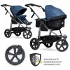 TFK Kombi-Kinderwagen Mono mit Luftkammerreifen - inkl. Kombi-Einheit (Babywanne+Sitz) + XXL-Zamboo Zubehör - Antiseptisch - Kollektion 2022