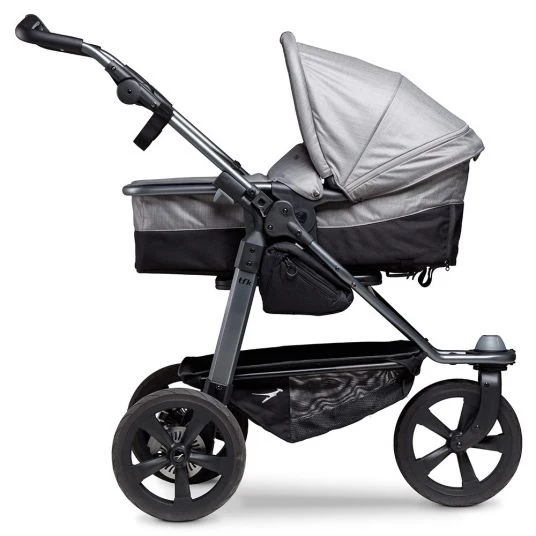 TFK Kombi-Kinderwagen Mono mit Luftkammerreifen - inkl. Kombi-Einheit (Babywanne + Sitz) + XXL-Zamboo Zubehörpaket - Grau - Kollektion 2022 7 TFK Kombi-Kinderwagen Mono mit Luftkammerreifen - inkl. Kombi-Einheit (Babywanne + Sitz) + XXL-Zamboo Zubehörpaket - Grau - Kollektion 2022 – Bild 5