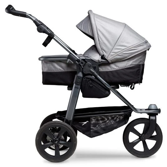 TFK Kombi-Kinderwagen Mono mit Luftkammerreifen - inkl. Kombi-Einheit (Babywanne + Sitz) + XXL-Zamboo Zubehörpaket - Grau - Kollektion 2022 8 TFK Kombi-Kinderwagen Mono mit Luftkammerreifen - inkl. Kombi-Einheit (Babywanne + Sitz) + XXL-Zamboo Zubehörpaket - Grau - Kollektion 2022 – Bild 6