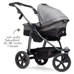 TFK Kombi-Kinderwagen Mono mit Luftkammerreifen - inkl. Kombi-Einheit (Babywanne+Sitz) + XXL-Zamboo Zubehörpaket - Prem. Grau - Kollektion 2022 -Deutschland Kinderwagen Verkäufe 2024 tfk kombi kinderwagen mono mit luftkammerreifen inkl kombi einheit babywanne sitz xxl zamboo zubehorpaket prem grau t m1 fe k 415 zamboo zubehor d3