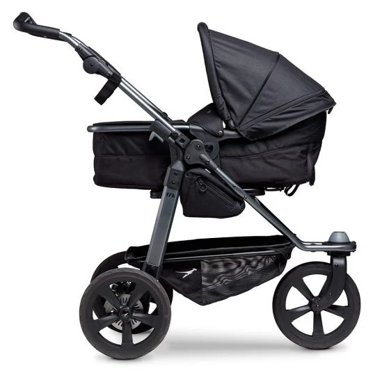 TFK Kombi-Kinderwagen Mono mit Luftkammerreifen - inkl. Kombi-Einheit (Babywanne + Sitz) + XXL-Zamboo Zubehörpaket - Schwarz - Kollektion 2022 7 TFK Kombi-Kinderwagen Mono mit Luftkammerreifen - inkl. Kombi-Einheit (Babywanne + Sitz) + XXL-Zamboo Zubehörpaket - Schwarz - Kollektion 2022 – Bild 5