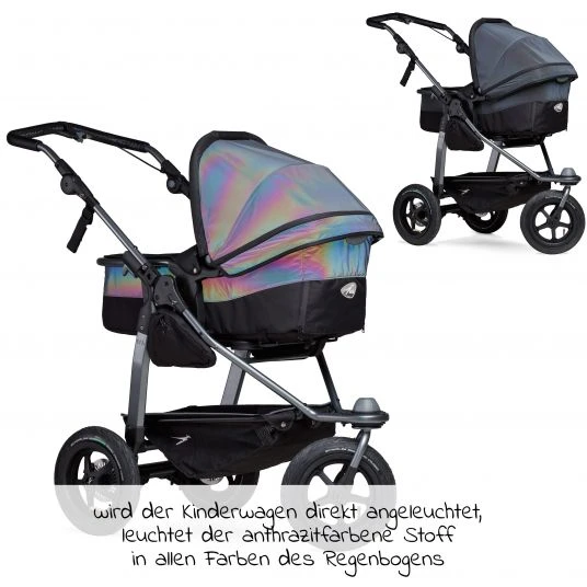 TFK Kombi-Kinderwagen Mono mit Luftreifen - inkl. Kombi-Einheit (Babywanne + Sitz) und XXL-Zamboo Zubehörpaket - Glow - Kollektion 2022 6 TFK Kombi-Kinderwagen Mono mit Luftreifen - inkl. Kombi-Einheit (Babywanne + Sitz) und XXL-Zamboo Zubehörpaket - Glow - Kollektion 2022 – Bild 4