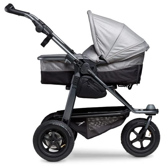 TFK Kombi-Kinderwagen Mono mit Luftreifen - inkl. Kombi-Einheit (Babywanne + Sitz) + XXL-Zamboo Zubehörpaket - Grau - Kollektion 2022 7 TFK Kombi-Kinderwagen Mono mit Luftreifen - inkl. Kombi-Einheit (Babywanne + Sitz) + XXL-Zamboo Zubehörpaket - Grau - Kollektion 2022 – Bild 5