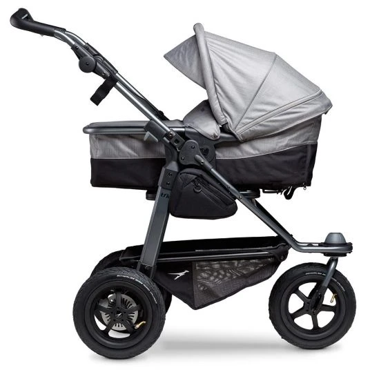 TFK Kombi-Kinderwagen Mono mit Luftreifen - inkl. Kombi-Einheit (Babywanne + Sitz) + XXL-Zamboo Zubehörpaket - Grau - Kollektion 2022 8 TFK Kombi-Kinderwagen Mono mit Luftreifen - inkl. Kombi-Einheit (Babywanne + Sitz) + XXL-Zamboo Zubehörpaket - Grau - Kollektion 2022 – Bild 6
