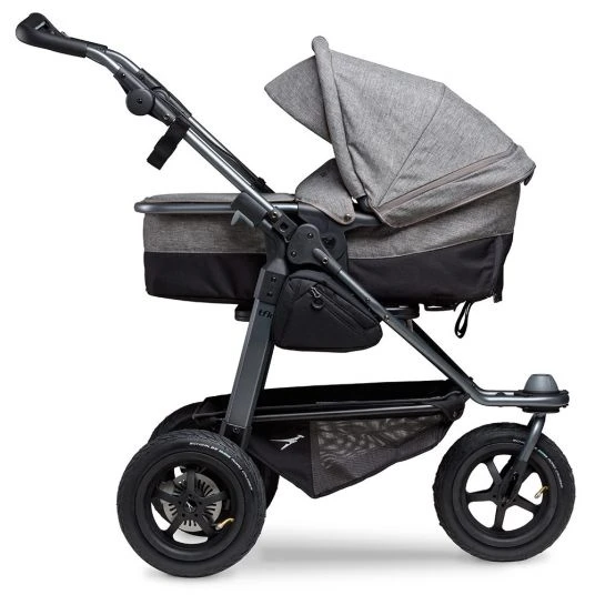 TFK Kombi-Kinderwagen Mono mit Luftreifen - inkl. Kombi-Einheit (Babywanne + Sitz) + XXL-Zamboo Zubehörpaket - Premium Grau - Kollektion 2022 8 TFK Kombi-Kinderwagen Mono mit Luftreifen - inkl. Kombi-Einheit (Babywanne + Sitz) + XXL-Zamboo Zubehörpaket - Premium Grau - Kollektion 2022 – Bild 6