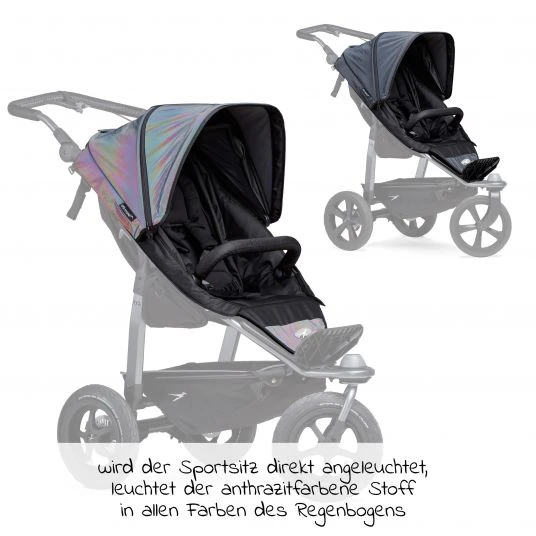 TFK Sportsitz für Mono - XXL Komfort-Sitz inkl. Wetterschutz für Kinder bis 34 kg - Glow in the Dark - Kollektion 2022 4 TFK Sportsitz für Mono - XXL Komfort-Sitz inkl. Wetterschutz für Kinder bis 34 kg - Glow in the Dark - Kollektion 2022 – Bild 2