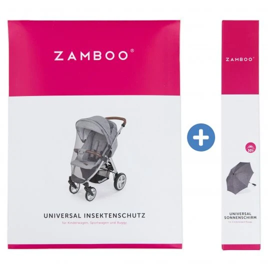 Zamboo Sommer- & Schutzset für Buggys mit Insektenschutz & Sonnenschirm 3 Zamboo Sommer- & Schutzset für Buggys mit Insektenschutz & Sonnenschirm