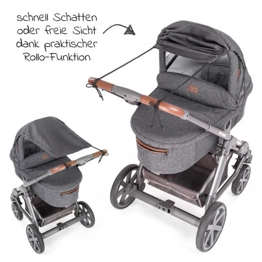 Zamboo Universal Sonnensegel Deluxe für Kinderwagen und Buggy - Grau 5 Zamboo Universal Sonnensegel Deluxe für Kinderwagen und Buggy - Grau – Bild 3